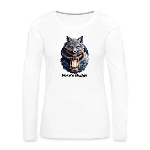 Hygge Ember Fox T-Shirt - Women's Premium Slim Fit Long Sleeve T-Shirt
