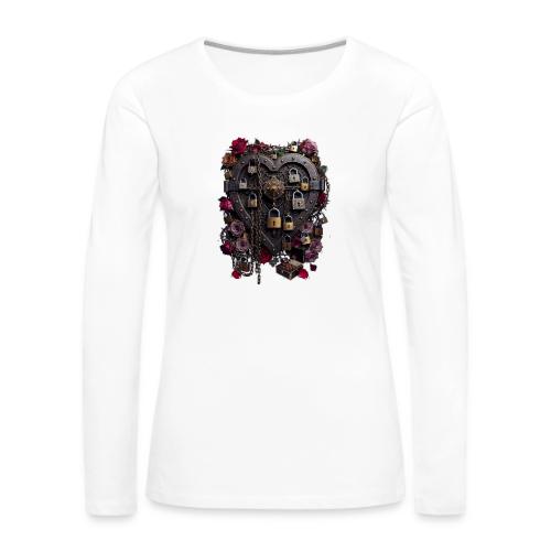 My Heart Permanently on Vacation T-Shirt - Women's Premium Slim Fit Long Sleeve T-Shirt