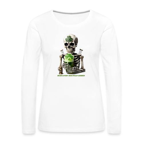 Eternal Stout Skeleton Graphic Tee - Women's Premium Slim Fit Long Sleeve T-Shirt