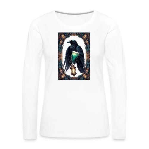 Pint of No Regrets Just Shenanigans Raven T-Shirt - Women's Premium Slim Fit Long Sleeve T-Shirt