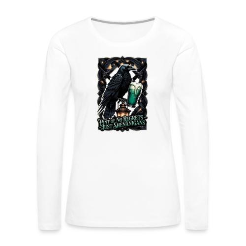 Sarcastic Raven Shenanigans Tee - Women's Premium Slim Fit Long Sleeve T-Shirt