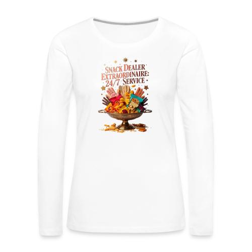 Snack Dealer Extraordinaire Tee, Mum Gift - Women's Premium Slim Fit Long Sleeve T-Shirt