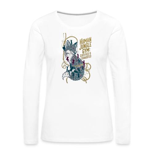 Human Jungle Gym Fox Tee - Women's Premium Slim Fit Long Sleeve T-Shirt