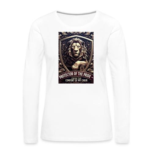 Lion King T Shirt, Funny Low-Effort Father Gift - Women's Premium Slim Fit Long Sleeve T-Shirt