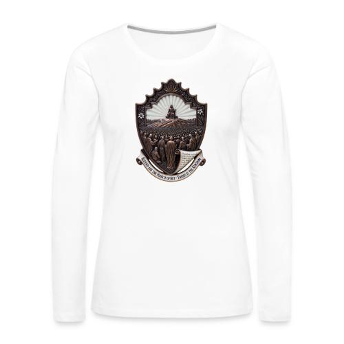 Sermon on the Mount T Shirt, Christian Faith Gift - Women's Premium Slim Fit Long Sleeve T-Shirt