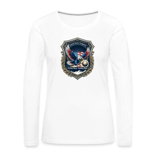 USA Eagle Vanguard T-Shirt,American Flag PrideGift - Women's Premium Slim Fit Long Sleeve T-Shirt