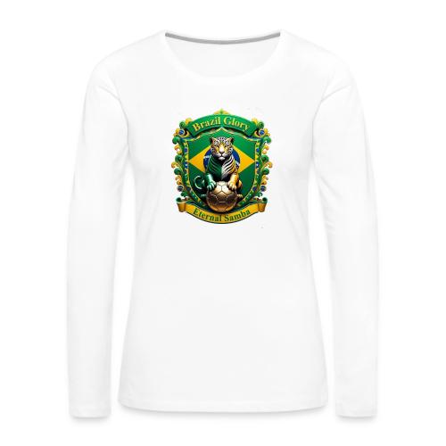 Brazil Jaguar Glory Tee, Brazilian Pride Gift - Women's Premium Slim Fit Long Sleeve T-Shirt