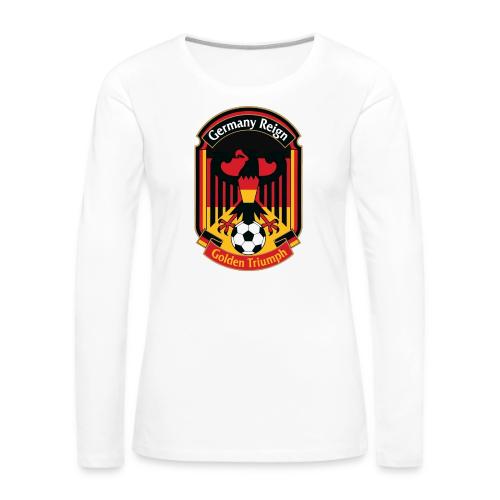Germany Eagle Reign T-Shirt, German Flag Gift - Women's Premium Slim Fit Long Sleeve T-Shirt