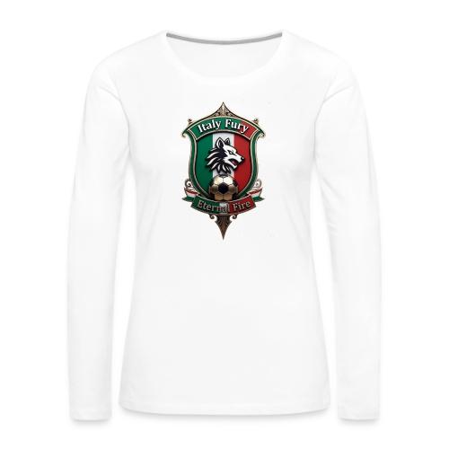 Italy heritage Wolf Fury Tee, Pride Badge Gift - Women's Premium Slim Fit Long Sleeve T-Shirt