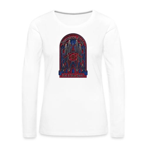 Barcelona Scarlet Pride T Shirt, Vibrant City Gift - Women's Premium Slim Fit Long Sleeve T-Shirt