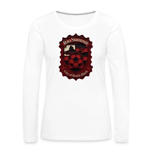 Flamengo Scarlet Summit T-Shirt, Football Gift - Women's Premium Slim Fit Long Sleeve T-Shirt
