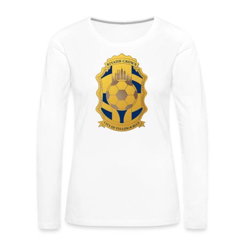 Riyadh Crown T Shirt, Modern Desert Pride Gift - Women's Premium Slim Fit Long Sleeve T-Shirt
