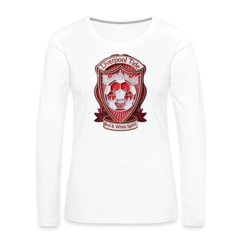 Liverpool Tide T Shirt, Soccer City Pride Gift - Women's Premium Slim Fit Long Sleeve T-Shirt