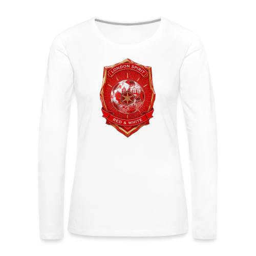 London is Red T Shirt, Football City Pride Gift - Women's Premium Slim Fit Long Sleeve T-Shirt