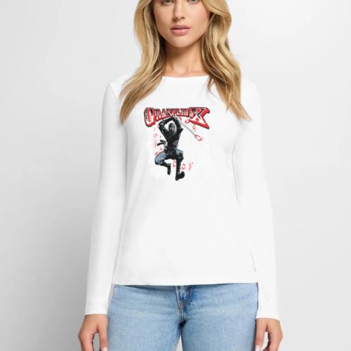 Ninja - Women's Premium Slim Fit Long Sleeve T-Shirt