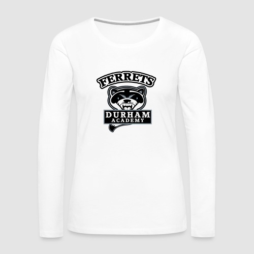 durham academy ferrets logo black - Women's Premium Slim Fit Long Sleeve T-Shirt