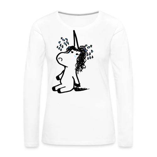 unicornio lloron - Women's Premium Slim Fit Long Sleeve T-Shirt