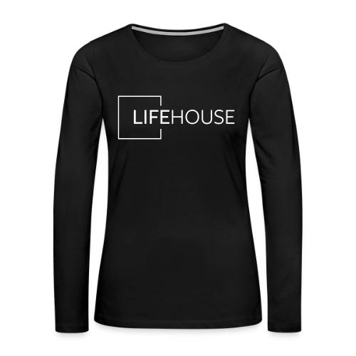 LH Logo White - Women's Premium Slim Fit Long Sleeve T-Shirt
