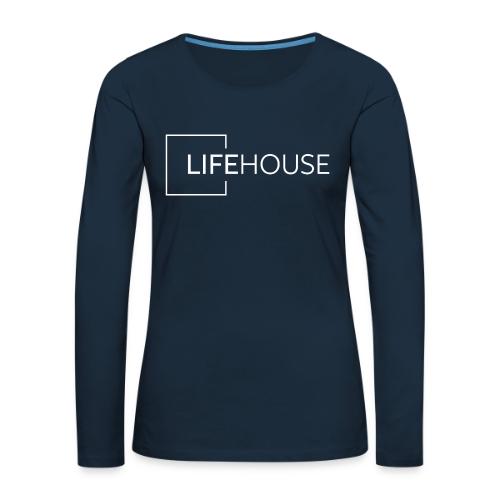 LH Logo White - Women's Premium Slim Fit Long Sleeve T-Shirt