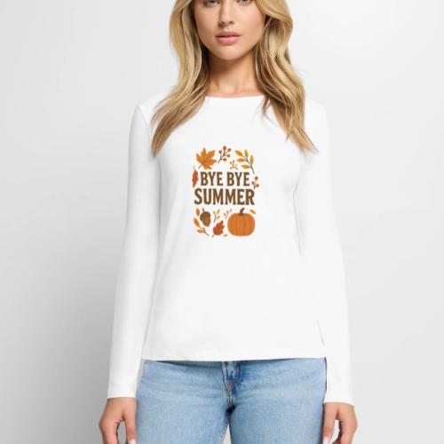 Bye Bye Summer - Women's Premium Slim Fit Long Sleeve T-Shirt