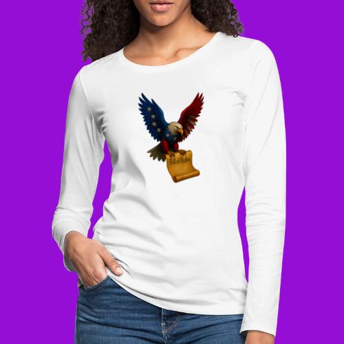 Bill of Rights Bald Eagle - Women's Premium Slim Fit Long Sleeve T-Shirt