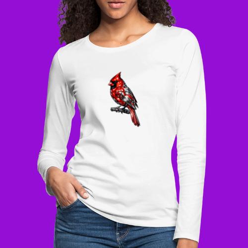 Silver Cardinal - Women's Premium Slim Fit Long Sleeve T-Shirt