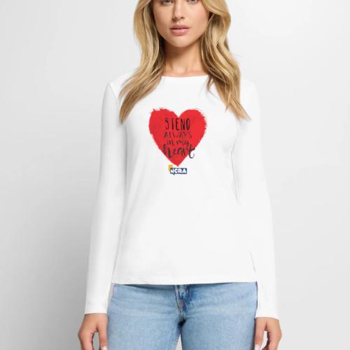 2023 CRCW Steno always in my heart - Women's Premium Slim Fit Long Sleeve T-Shirt