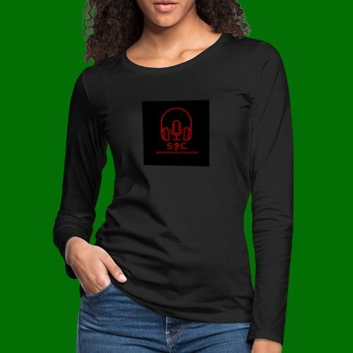 SPC Logo Black/Red - Women's Premium Slim Fit Long Sleeve T-Shirt