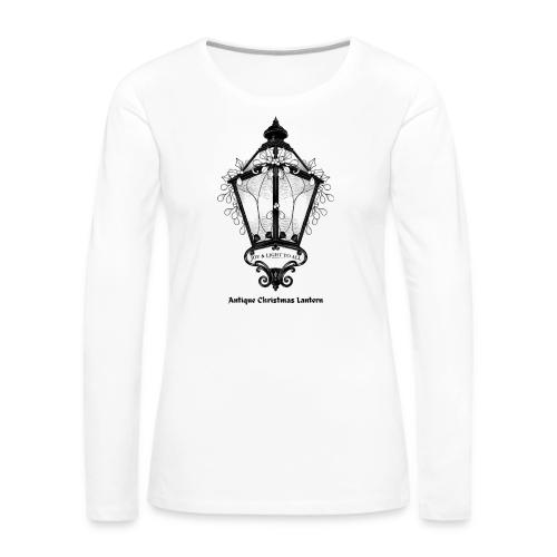 Antique Christmas Lantern T-Shirt - Women's Premium Slim Fit Long Sleeve T-Shirt