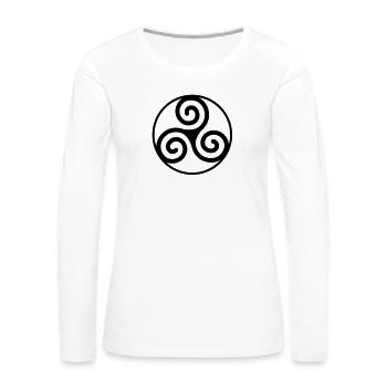Celtic - Women's Premium Slim Fit Long Sleeve T-Shirt - white - Front - Julia (174cm)