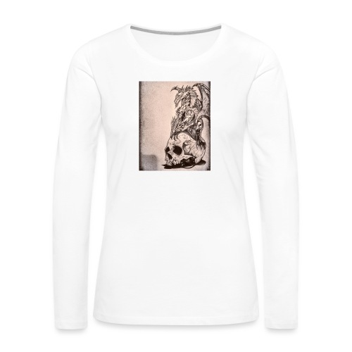 Dragon skull - Women's Premium Slim Fit Long Sleeve T-Shirt