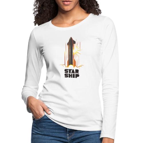 Star Ship Mars - Light - Women's Premium Slim Fit Long Sleeve T-Shirt
