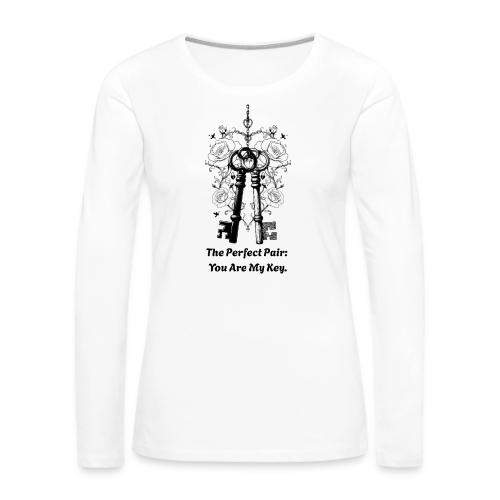 Valentine love keys - Women's Premium Slim Fit Long Sleeve T-Shirt