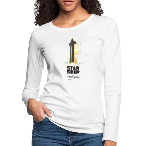 Star Ship Earth - Light - With Logo - Women's Premium Slim Fit Long Sleeve T-Shirt