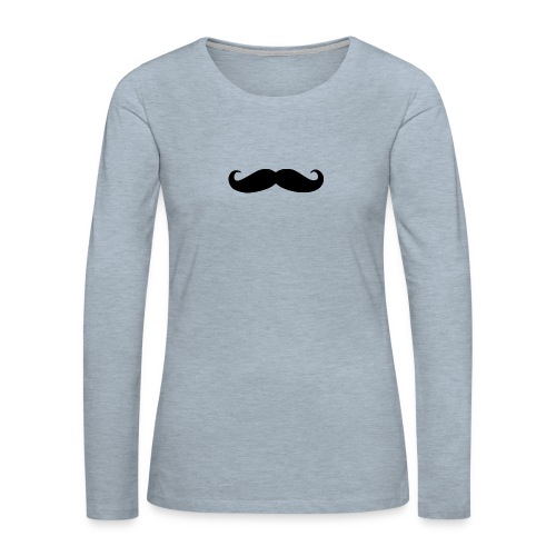 mustache - Women's Premium Slim Fit Long Sleeve T-Shirt