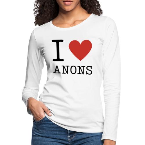 I <3 ANONS - Women's Premium Slim Fit Long Sleeve T-Shirt