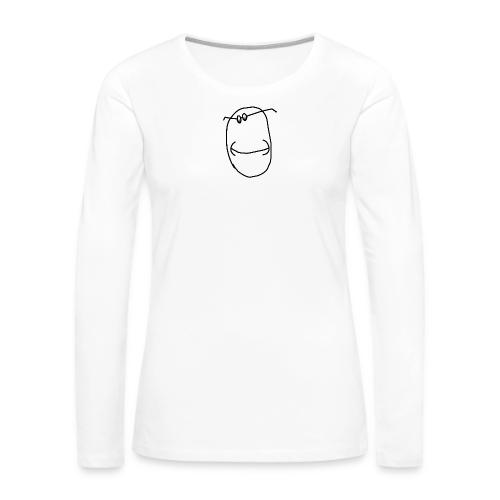 Fat Squirrel, Black Outline (tshirts) - Women's Premium Slim Fit Long Sleeve T-Shirt