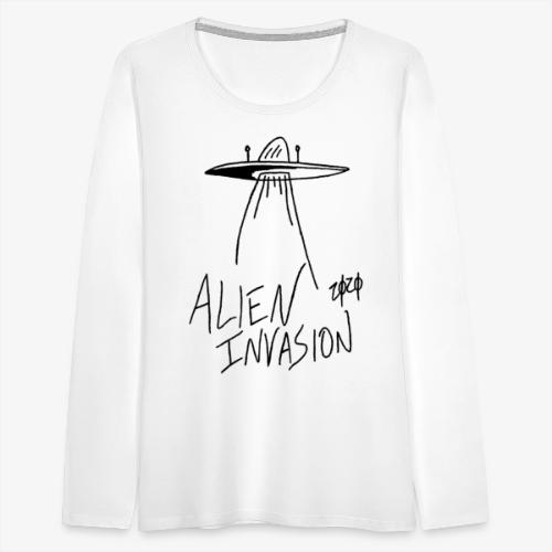 alien invasion - Women's Premium Slim Fit Long Sleeve T-Shirt