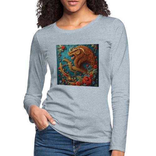 Fantasy souvenirs, regional Mexican designs - Women's Premium Slim Fit Long Sleeve T-Shirt