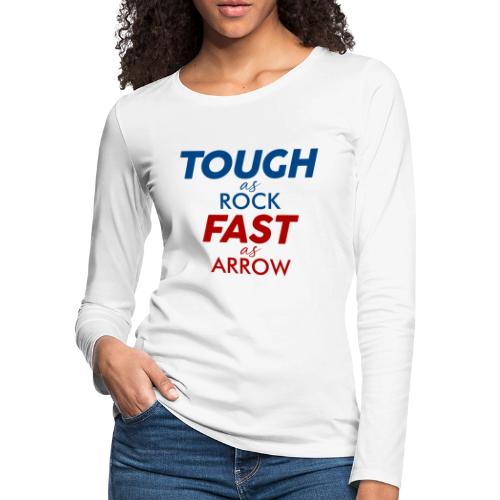 tough fast rock arrow - Women's Premium Slim Fit Long Sleeve T-Shirt