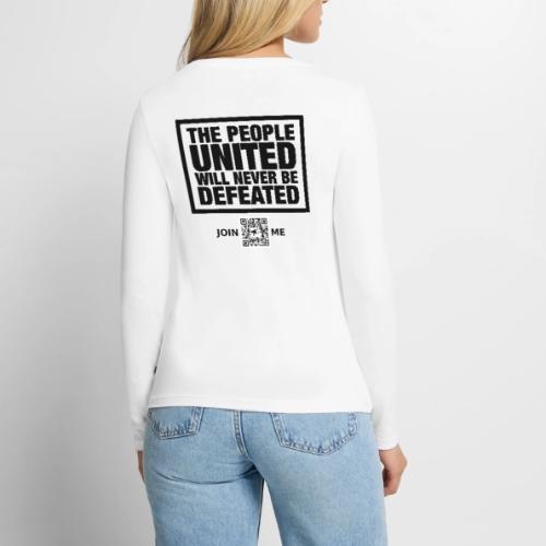 People United (black, back-facing) - Women's Premium Slim Fit Long Sleeve T-Shirt