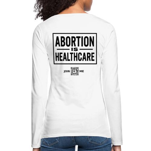 Abortion (black, back-facing) - Women's Premium Slim Fit Long Sleeve T-Shirt