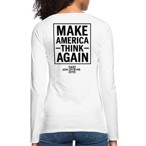 Think (black, back-facing) - Women's Premium Slim Fit Long Sleeve T-Shirt