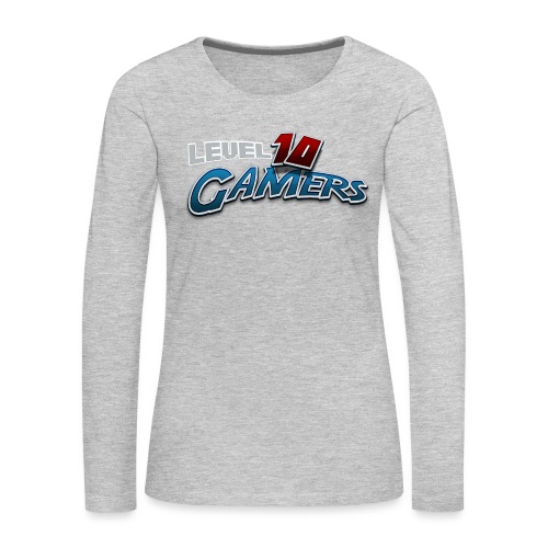 Level10Gamers Logo - Women's Premium Slim Fit Long Sleeve T-Shirt
