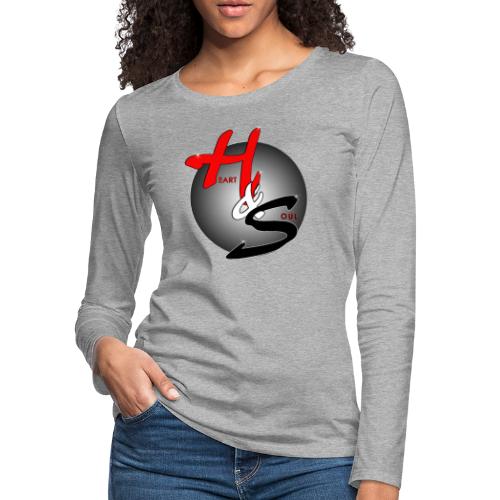 Heart & Soul Concerts official Brand Logo - Women's Premium Slim Fit Long Sleeve T-Shirt