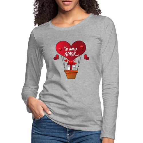 Fashion Valentine's Day Hearts, Gifts February 14 - Women's Premium Slim Fit Long Sleeve T-Shirt