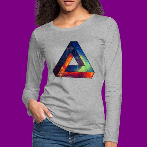 Unique Spacy Impossible Triangle - Women's Premium Slim Fit Long Sleeve T-Shirt
