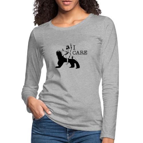 I care - Women's Premium Slim Fit Long Sleeve T-Shirt