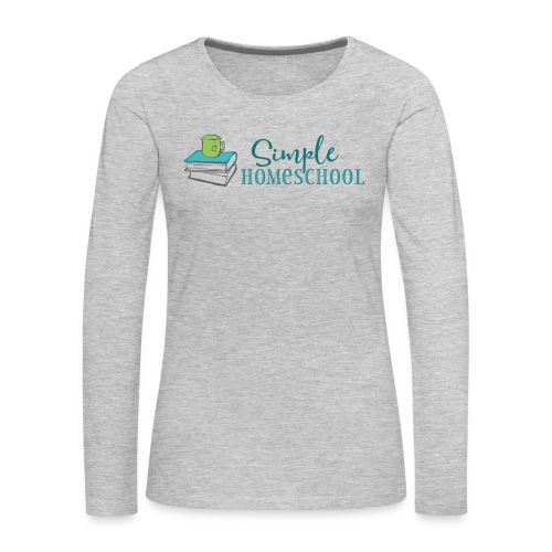 Simple Homeschool Logo - Women's Premium Slim Fit Long Sleeve T-Shirt