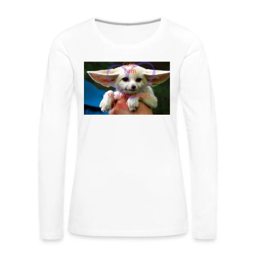 baby fox - Women's Premium Slim Fit Long Sleeve T-Shirt